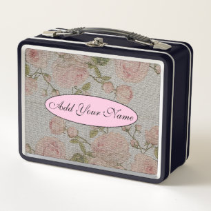Lunch Box Floral Moderne Et Vintage Ajouter Votre Texte