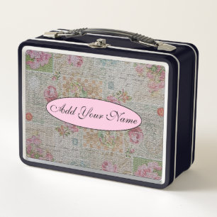 Lunch Box Floral Moderne Et Vintage Ajouter Votre Texte