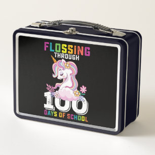 Lunch Box Flossing through 100 Days of School Unicorn