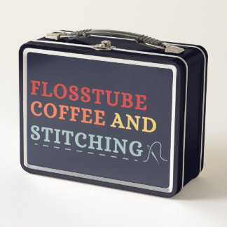 Lunch Box Flosstube Coffee And Stitching - Cross Stitcher 