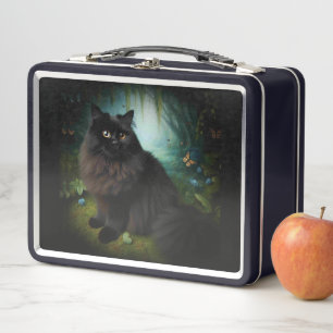 Lunch Box Fluffy Chat noir en Misty Woods