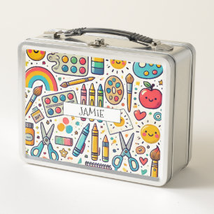 Lunch Box Fournitures d'art scolaire pour enfants personnali