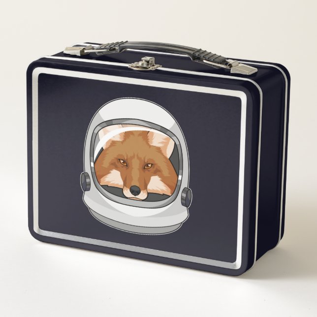 Lunch Box Fox en astronaute avec casque (Devant)