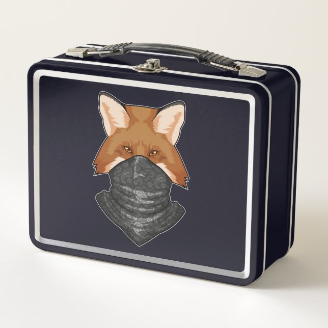Lunch Box Fox en bandit avec Kerchief (Devant)