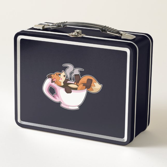Lunch Box Fox with Coffee (Devant)