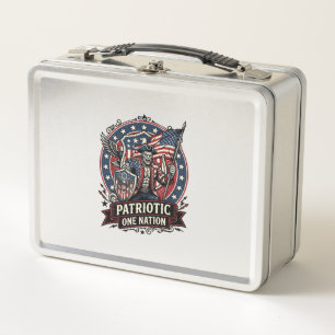 Lunch Box Frankenstein patriotique brute de liberté Monstre