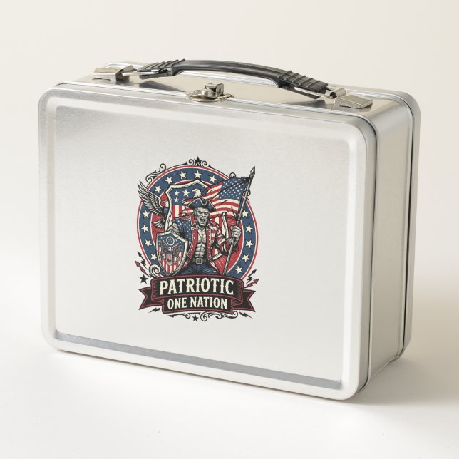 Lunch Box Frankenstein patriotique brute de liberté Monstre  (Devant)