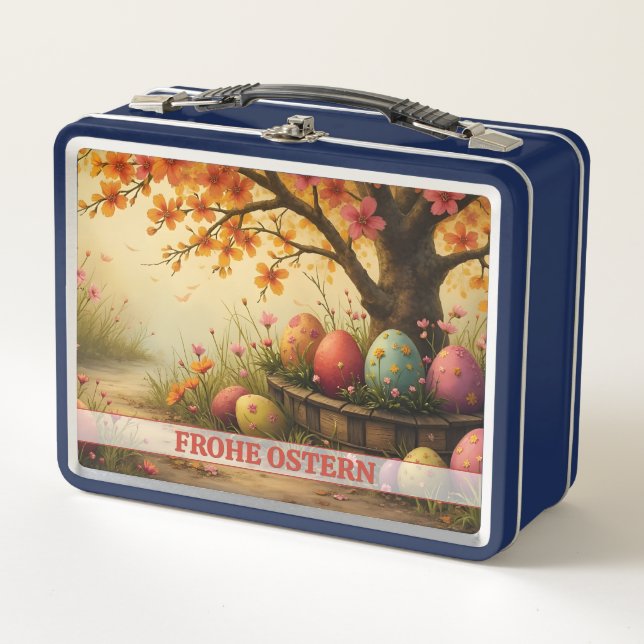 Lunch Box Frühlingsblütenzauber mit Ostéréierpracht (Devant)