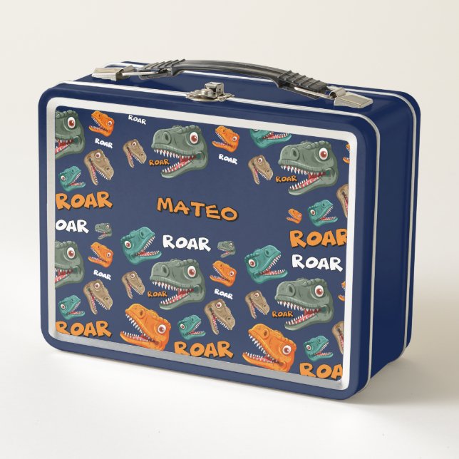 Lunch Box Fun dinosaur pattern for school kids (Devant)
