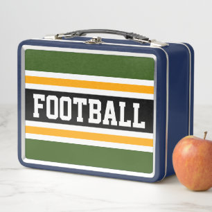 Lunch Box Fun Forêt-Noire Vert Jaune Frappes de FOOTBALL