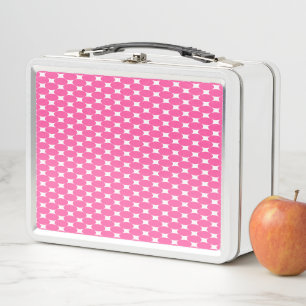 Lunch Box Fun Rose Rétro Carrelé Rectangulaire Blanc Starbur