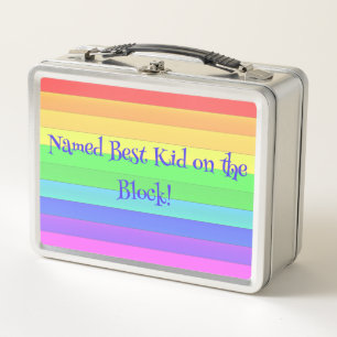 Lunch Box Fun, Unique Personnalisé Stripes Arc-En-Ciel Color