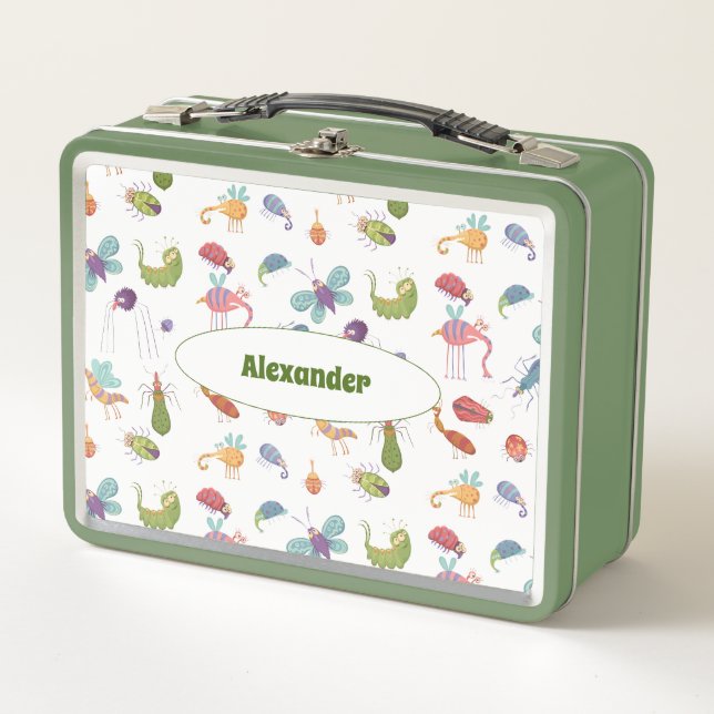 Lunch Box Funny Bugs Motif Personnalisé (Devant)
