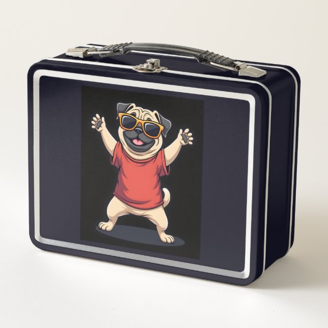 Lunch Box Funny Dabbing Dab Pug Dog Pets Dance Animal Puppy  (Devant)