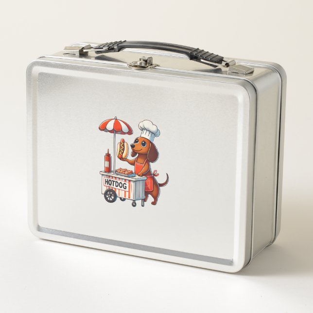 Lunch Box Funny Dachshund Chien Weenie Saucisse Hotdog Sandw (Devant)