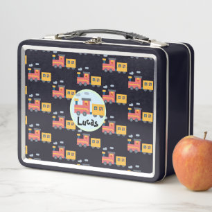 Lunch Box Funny dinosaur train camion garçon Retour à l'écol