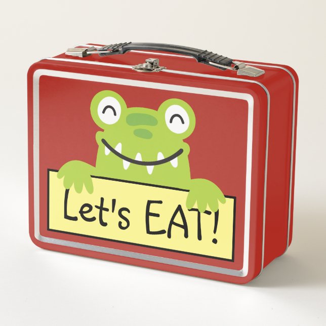 Lunch Box Funny Green Frog School Buddy Personnalisé (Devant)