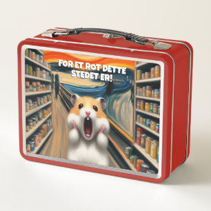 Lunch Box Funny Hamster hurle dans le style d'Edvard Munch
