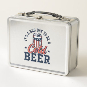 Lunch Box Funny Patriote Froid Bière Vintage Vecteur T-Shirt