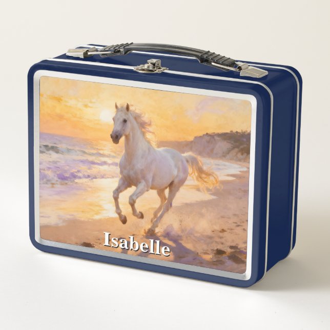Lunch Box Galop sur la plage au lever du soleil (Devant)