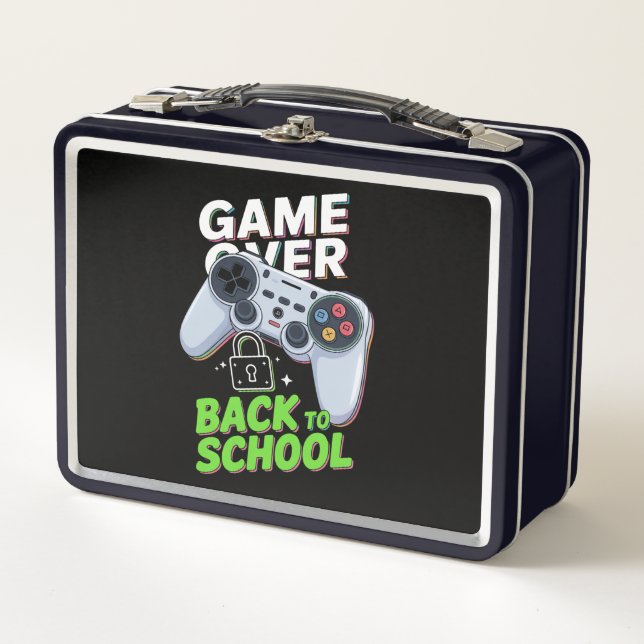Lunch Box Game Over Retour à l'école Drôle Premier Jour d'éc (Devant)