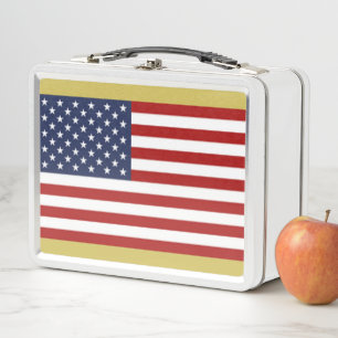 Lunch Box Gamelle en métal de DRAPEAU des Etats-Unis