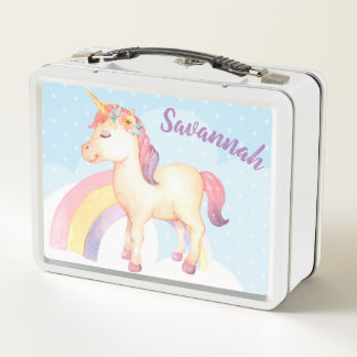 Lunch Box Gamelle heureuse personnalisée de licorne avec des