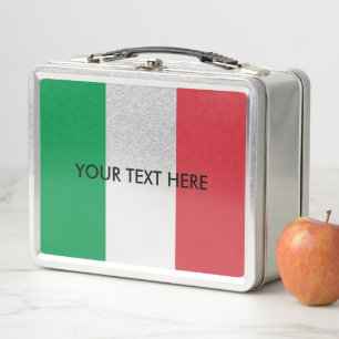 Lunch Box Gamelle personnalisée par drapeau italien en mét