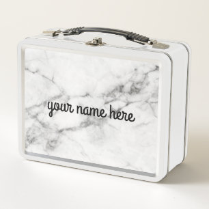 Lunch Box Gamelle personnalisée par marbre gris