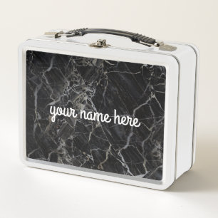 Lunch Box Gamelle personnalisée par marbre noir