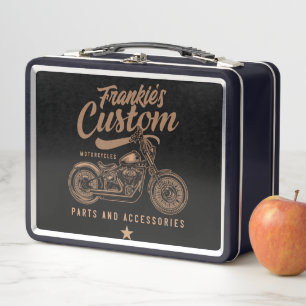 Lunch Box Garage de motocyclette Bobber personnalisé