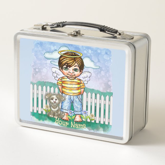 Lunch Box Garçon Ange et Chien  (Devant)