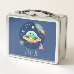 Lunch Box Garçons Blue Space Alien Monster Kids