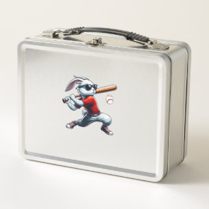 Lunch Box Garçons Enfants Lapin de Pâques Heureux Jouant au