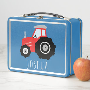 Lunch Box Garçons Joli tracteur de ferme rouge Enfants
