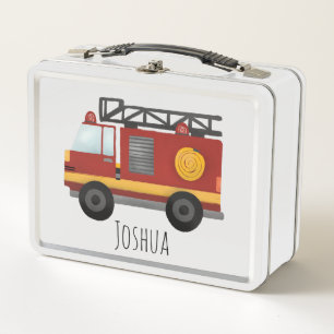 Lunch Box Garçons Pompier Moteur d'incendie Camion École pou