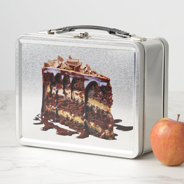 Lunch Box Gâteau au chocolat multi-couches indulgent de Slip (En situation)