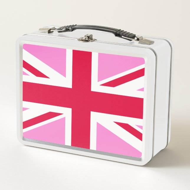 Lunch Box GAY PRIDE britannique (Union Jack rose) (Drapeau b (Devant)