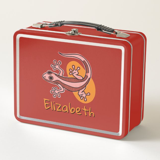 Lunch Box Gecko Rose Enfants  (Devant)