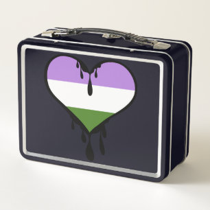 Lunch Box Genderqueer Fierté Coeur déchiquetant