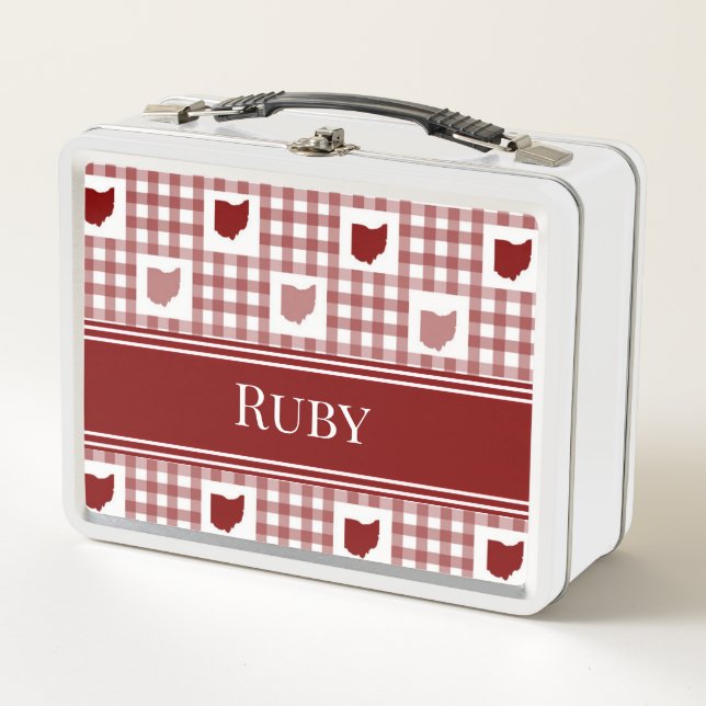 Lunch Box Gingham Rouge Ohio (Devant)