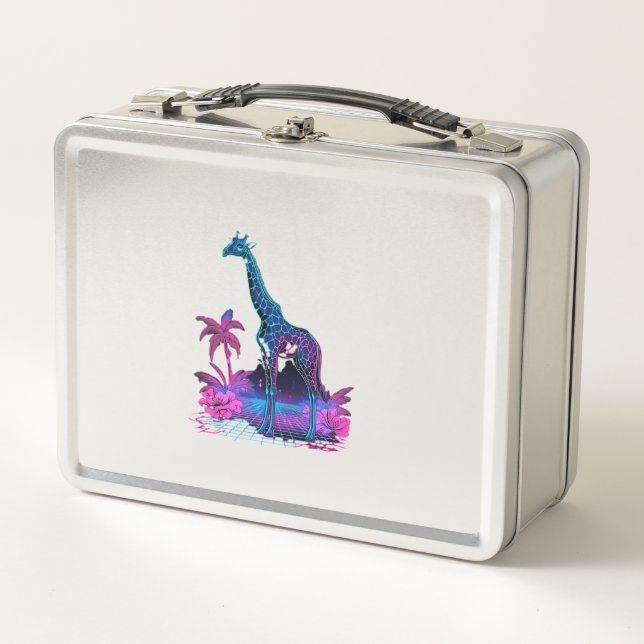 Lunch Box Giraffe Synthwave Vaporwave Art (Devant)