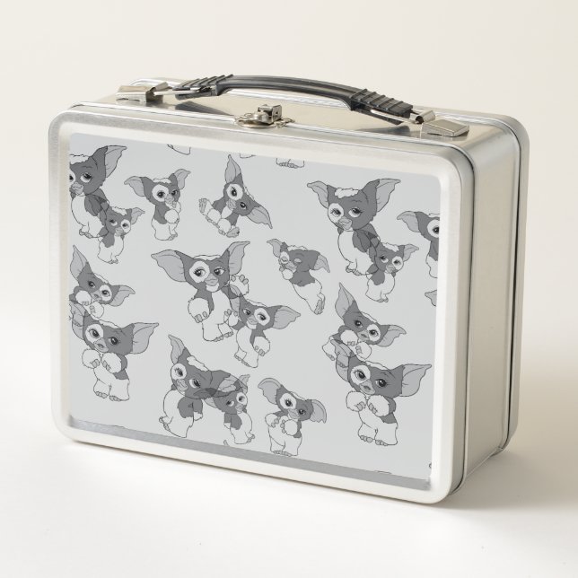Lunch Box Gizmo | Motif noir et blanc (Devant)