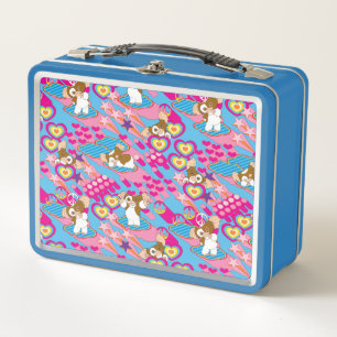 Lunch Box Gizmo   Pink Peace & Love Motif