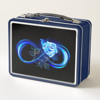 Lunch Box Glowing infinity with blue rose