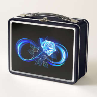 Lunch Box Glowing infinity with blue rose