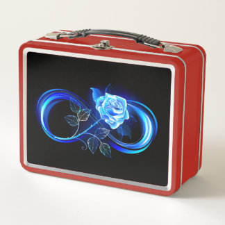 Lunch Box Glowing infinity with blue rose
