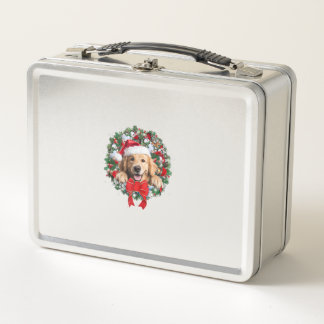 Lunch Box Golden Retriever décoration de couronne Noël Noël