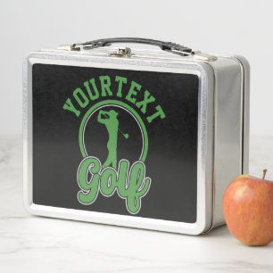 Lunch Box Golf personnalisé AJOUTER NOM Retro Pro Golfer Swi