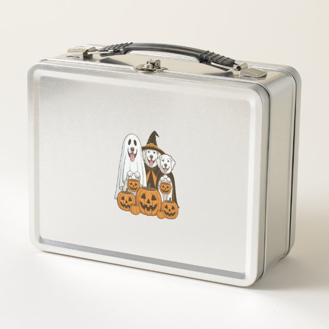 Lunch Box Grande Pyrenees Chien Fantôme Sorcière Halloween C (Devant)